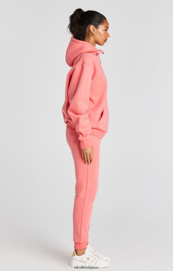 sweat à capuche oversize corail vêtements femmes SikSilk AS2ZD108