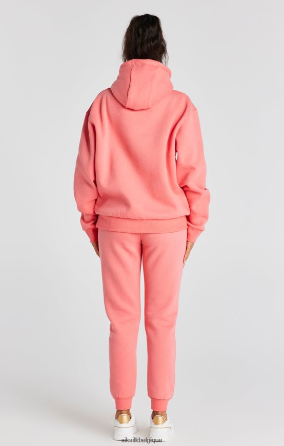 sweat à capuche oversize corail vêtements femmes SikSilk AS2ZD108