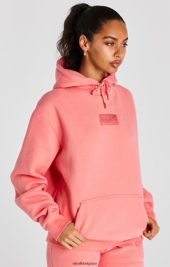 sweat à capuche oversize corail vêtements femmes SikSilk AS2ZD108