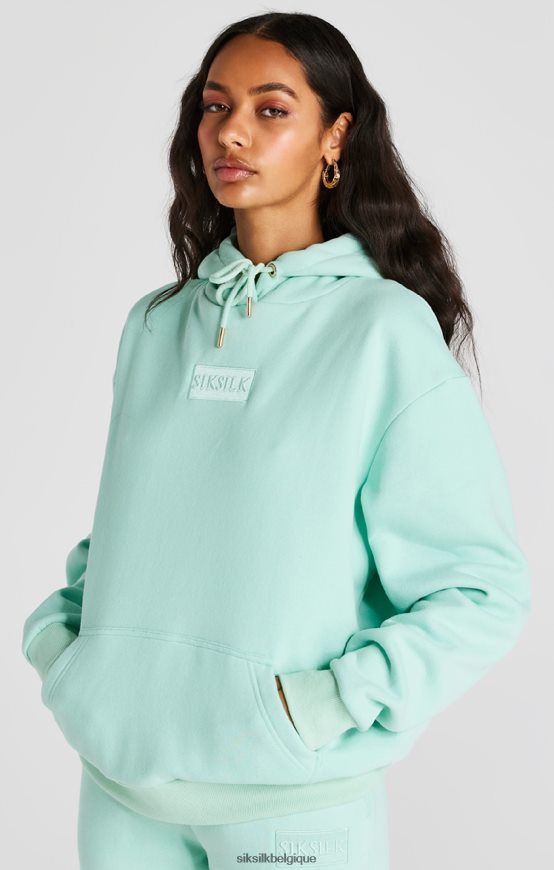 sweat à capuche oversize de luxe menthe vêtements femmes SikSilk AS2ZD164