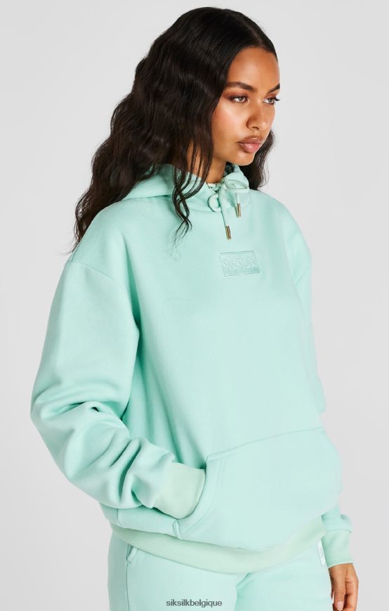 sweat à capuche oversize de luxe menthe vêtements femmes SikSilk AS2ZD164