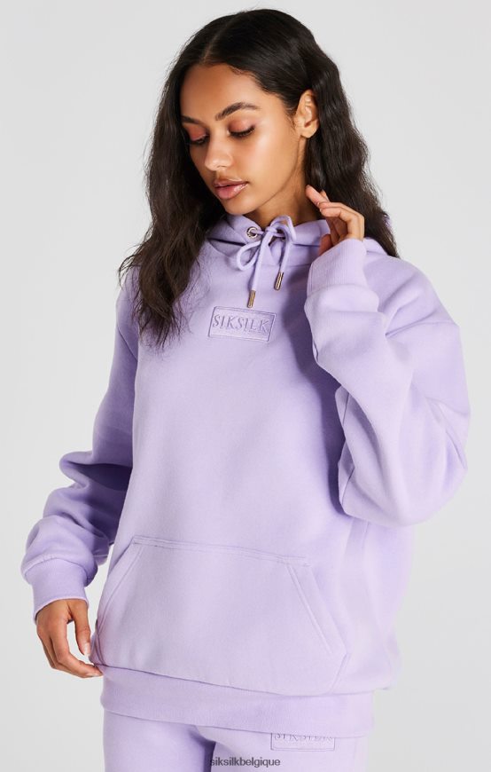 sweat à capuche oversize lilas vêtements femmes SikSilk AS2ZD123
