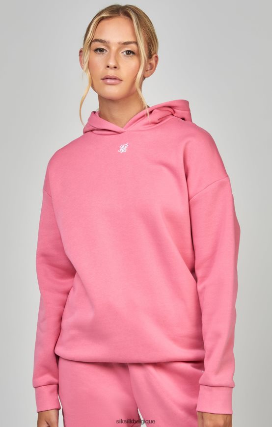 sweat à capuche rose essentiel vêtements femmes SikSilk AS2ZD104