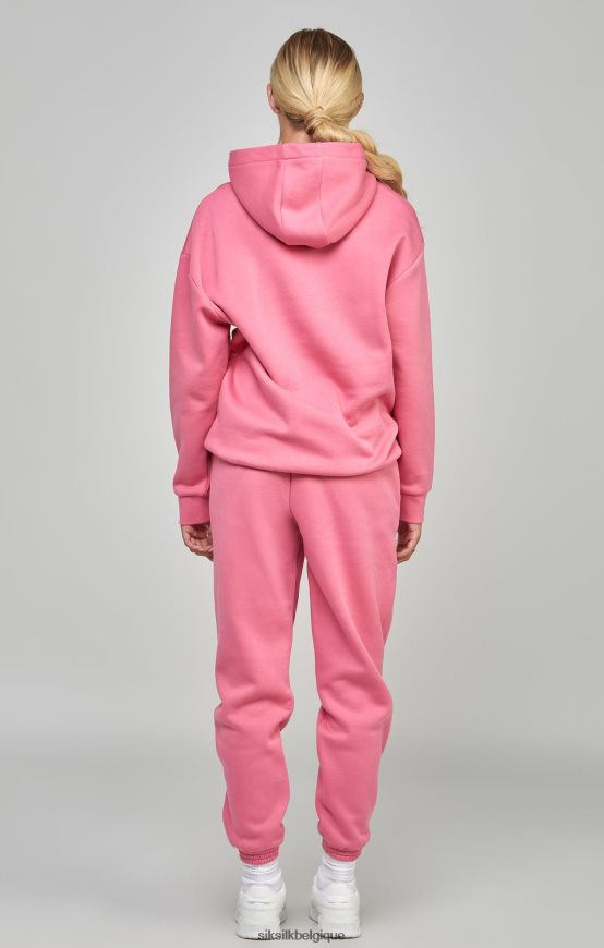 sweat à capuche rose essentiel vêtements femmes SikSilk AS2ZD104