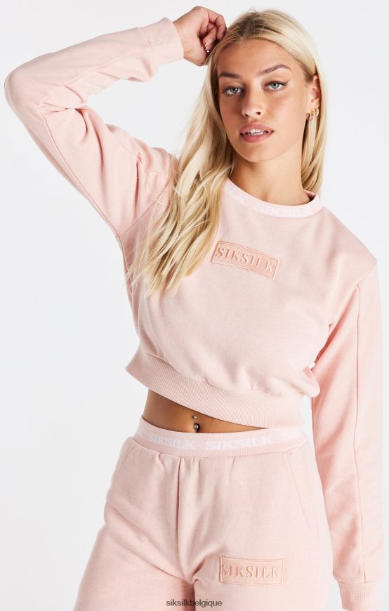 sweat court rose vêtements femmes SikSilk AS2ZD91