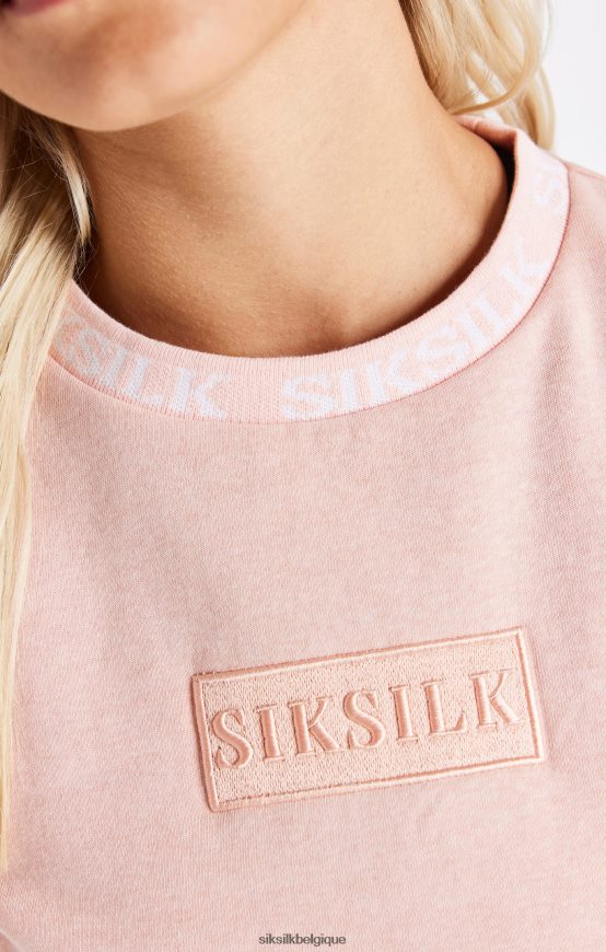 sweat court rose vêtements femmes SikSilk AS2ZD91