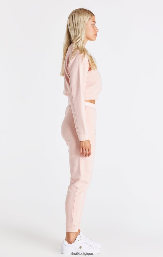 sweat court rose vêtements femmes SikSilk AS2ZD91