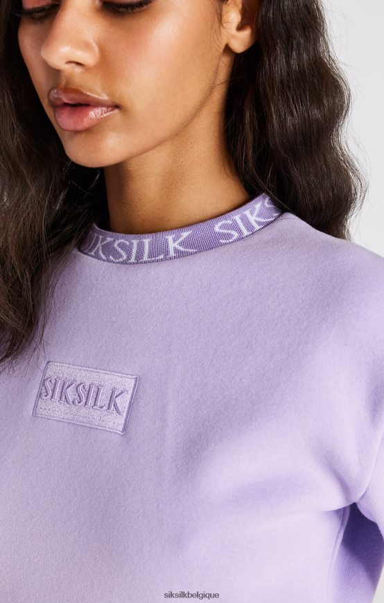 sweat-shirt court lilas vêtements femmes SikSilk AS2ZD82