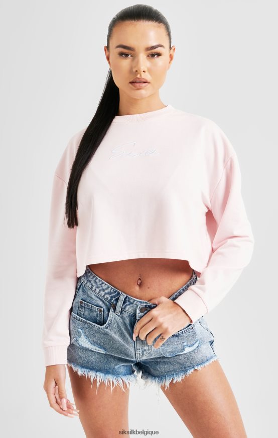 sweat signature rose vêtements femmes SikSilk AS2ZD83