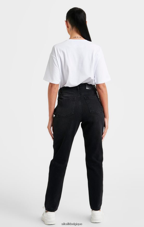 t-shirt boyfriend brodé blanc vêtements femmes SikSilk AS2ZD69