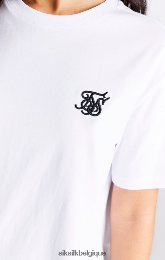 t-shirt boyfriend essentiel blanc vêtements femmes SikSilk AS2ZD27