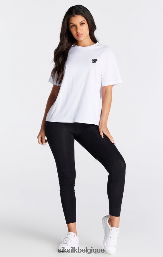 t-shirt boyfriend essentiel blanc vêtements femmes SikSilk AS2ZD27