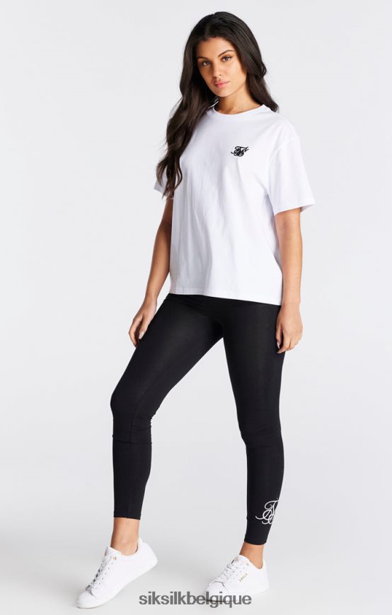 t-shirt boyfriend essentiel blanc vêtements femmes SikSilk AS2ZD27
