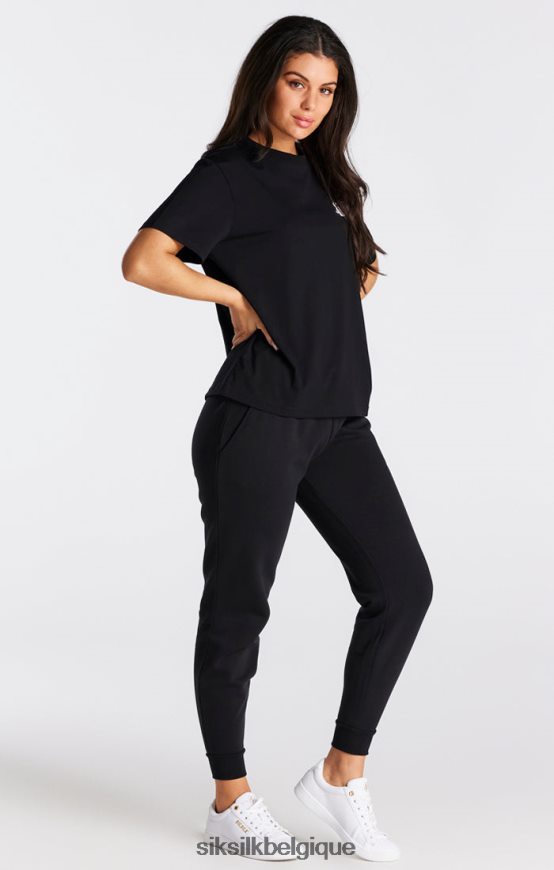 t-shirt boyfriend essentiel noir vêtements femmes SikSilk AS2ZD40