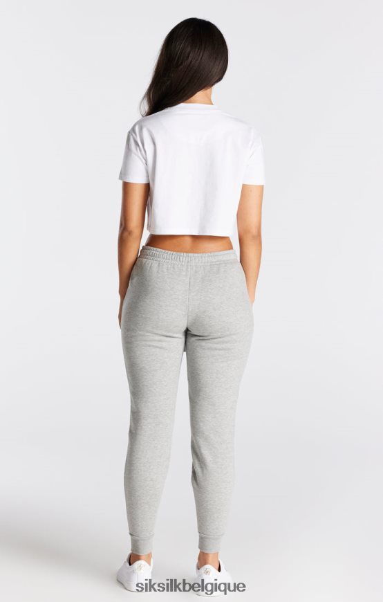 t-shirt court essentiel blanc coupe box vêtements femmes SikSilk AS2ZD24