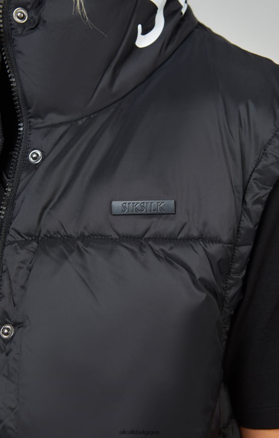 gilet court noir vêtements femmes SikSilk AS2ZD132