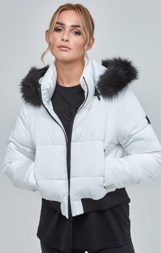 parka courte blanche vêtements femmes SikSilk AS2ZD130