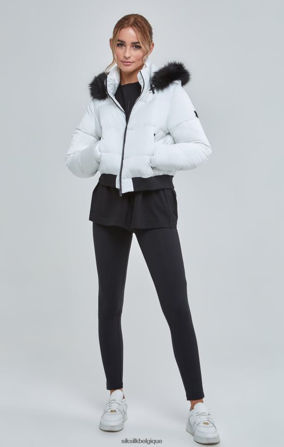 parka courte blanche vêtements femmes SikSilk AS2ZD130