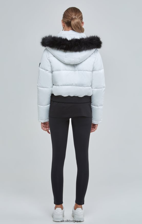 parka courte blanche vêtements femmes SikSilk AS2ZD130