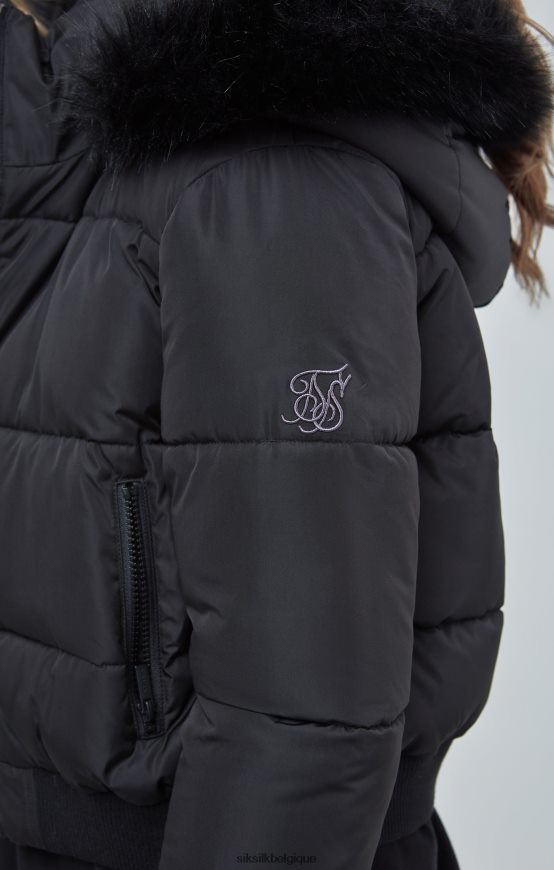 parka courte noire vêtements femmes SikSilk AS2ZD127