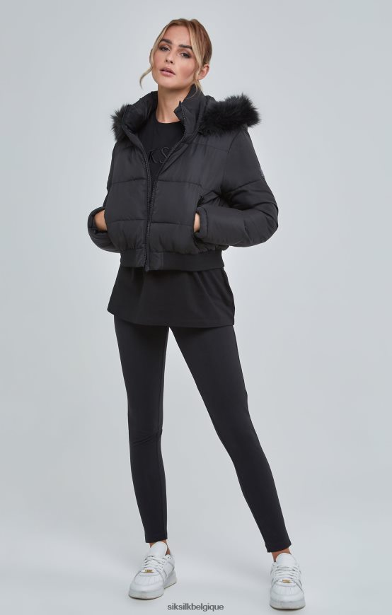 parka courte noire vêtements femmes SikSilk AS2ZD127