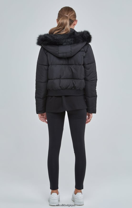 parka courte noire vêtements femmes SikSilk AS2ZD127