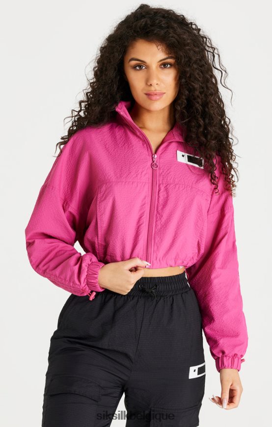 veste courte froncée rose vêtements femmes SikSilk AS2ZD134