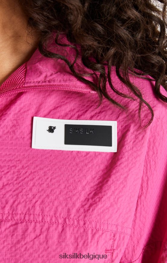 veste courte froncée rose vêtements femmes SikSilk AS2ZD134