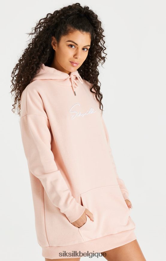 robe à capuche oversize rose vêtements femmes SikSilk AS2ZD152