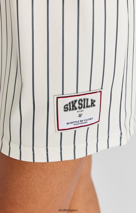 robe écru à fines rayures vêtements femmes SikSilk AS2ZD144