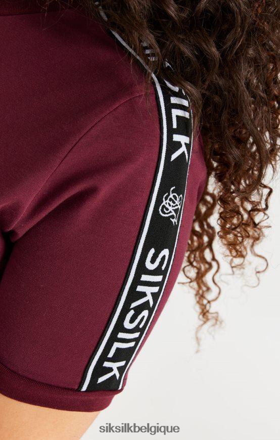 robe moulante bordeaux à bande vêtements femmes SikSilk AS2ZD141