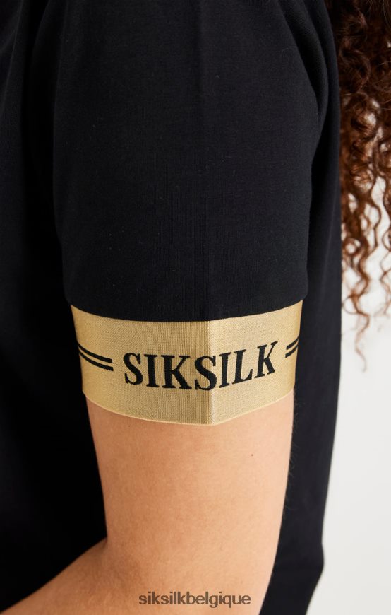 robe t-shirt noire vêtements femmes SikSilk AS2ZD143