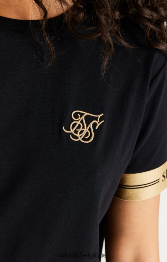 robe t-shirt noire vêtements femmes SikSilk AS2ZD143