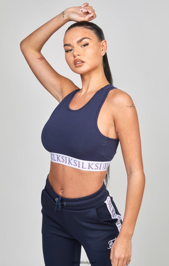 bralette à bande bleu marine vêtements femmes SikSilk AS2ZD54