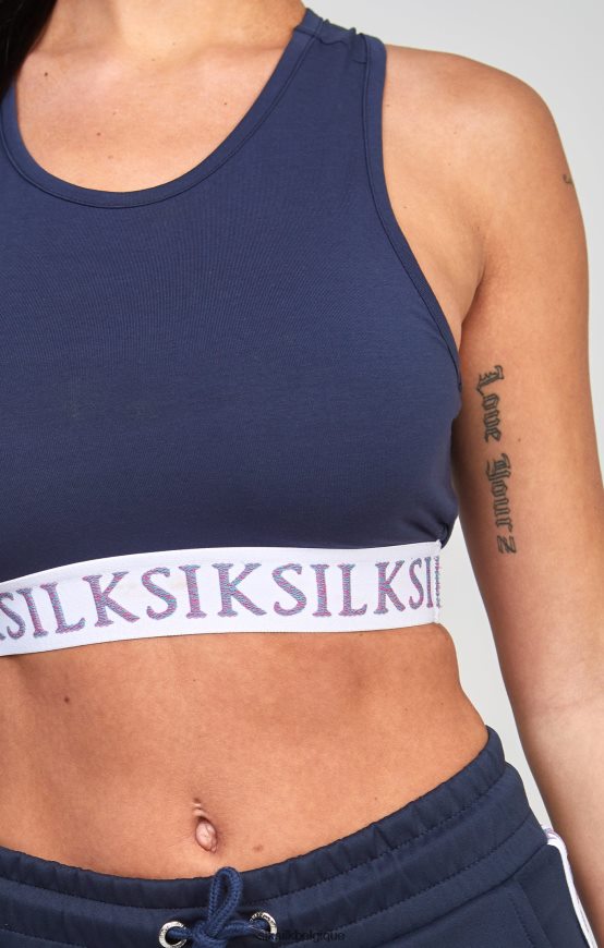 bralette à bande bleu marine vêtements femmes SikSilk AS2ZD54