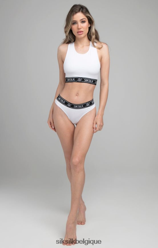 bralette blanche à dos nageur vêtements femmes SikSilk AS2ZD223