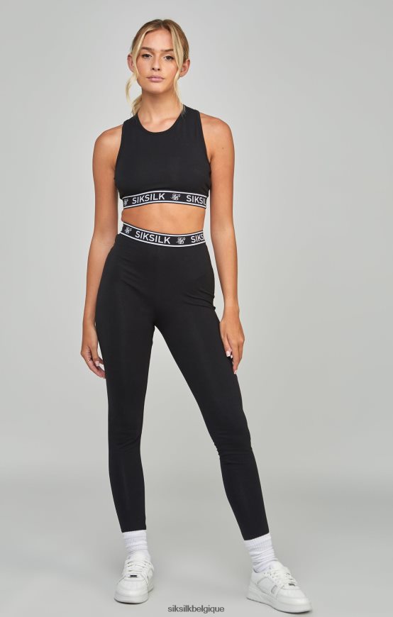 bralette noire à bande essentielle vêtements femmes SikSilk AS2ZD31