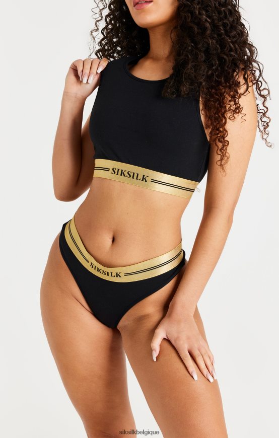 bralette noire à dos nageur vêtements femmes SikSilk AS2ZD207