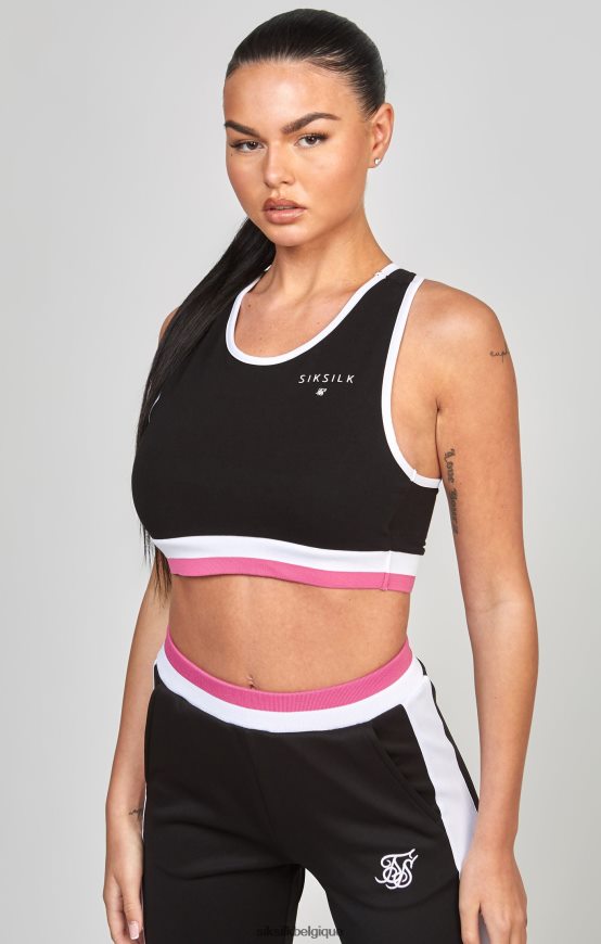bralette rétro noire vêtements femmes SikSilk AS2ZD205
