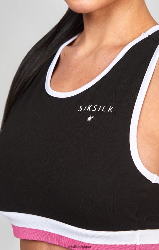 bralette rétro noire vêtements femmes SikSilk AS2ZD205