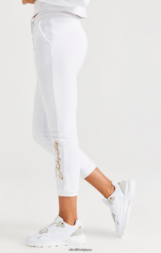 jogging blanc signature vêtements filles SikSilk AS2ZD347