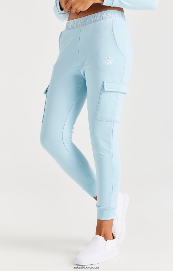 pantalon cargo à bande - bleu vêtements filles SikSilk AS2ZD352