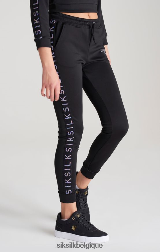 pantalon de survêtement noir à bande vêtements filles SikSilk AS2ZD349