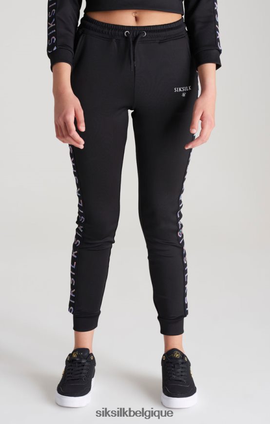 pantalon de survêtement noir à bande vêtements filles SikSilk AS2ZD349