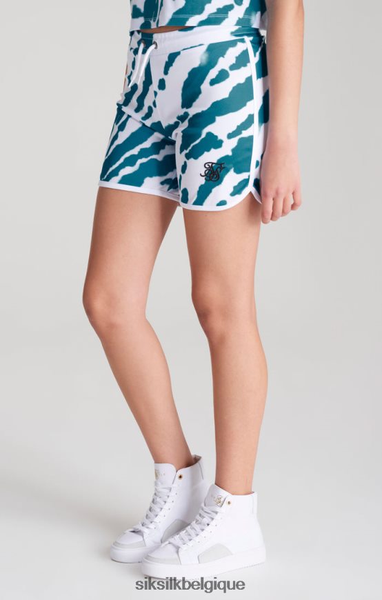 short tie-dye blanc vêtements filles SikSilk AS2ZD358