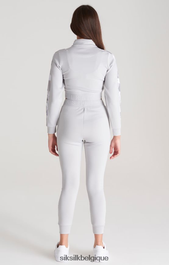 haut de survêtement gris à empiècements camouflage vêtements filles SikSilk AS2ZD338