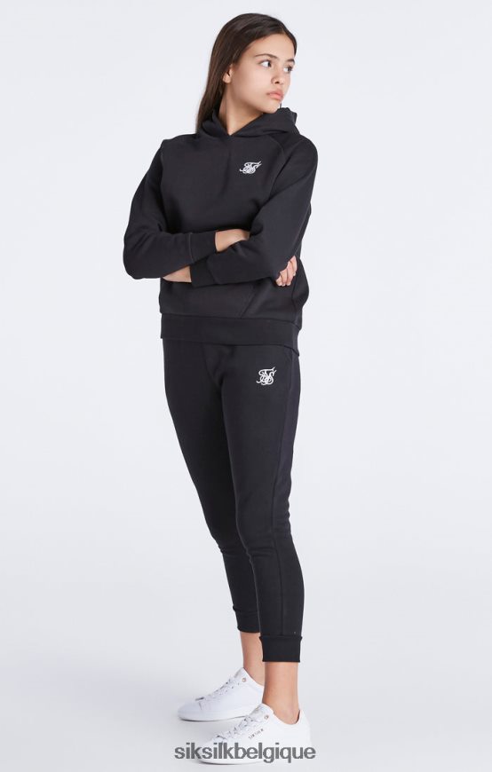 sweat à capuche noir essentials vêtements filles SikSilk AS2ZD335