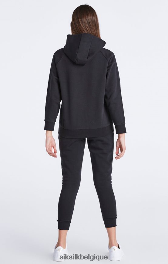 sweat à capuche noir essentials vêtements filles SikSilk AS2ZD335