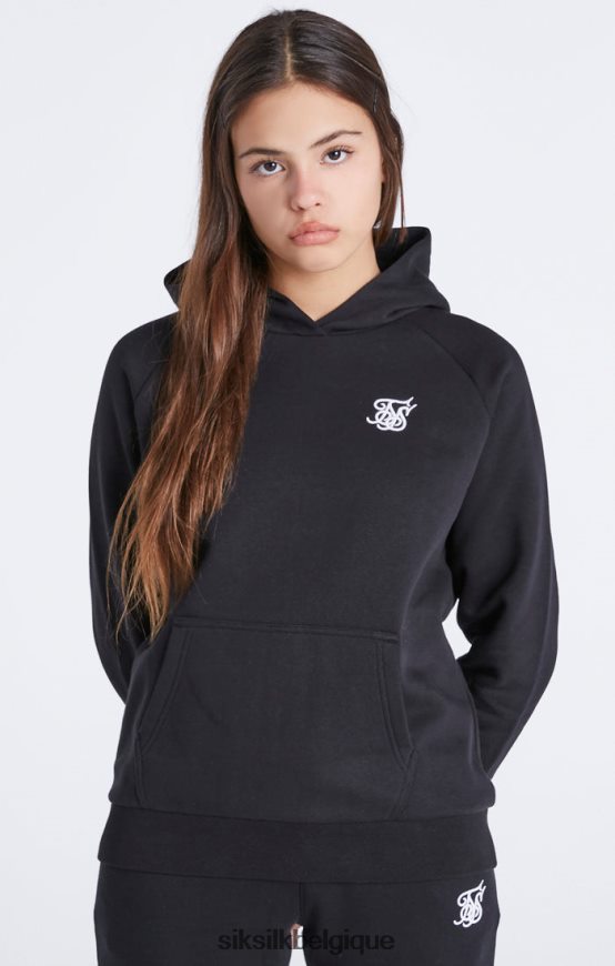 sweat à capuche noir essentials vêtements filles SikSilk AS2ZD335