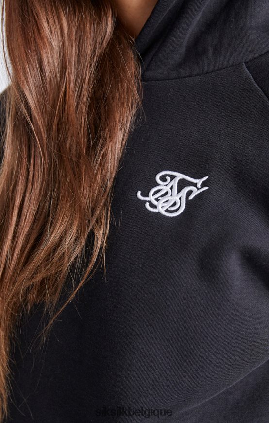 sweat à capuche noir essentials vêtements filles SikSilk AS2ZD335